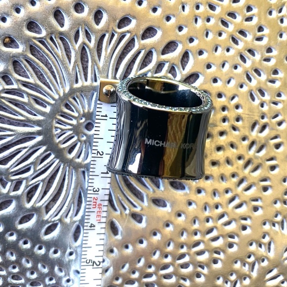 Michael Kors Hematite & Turquoise Blue Barrel Ring - Picture 11 of 15